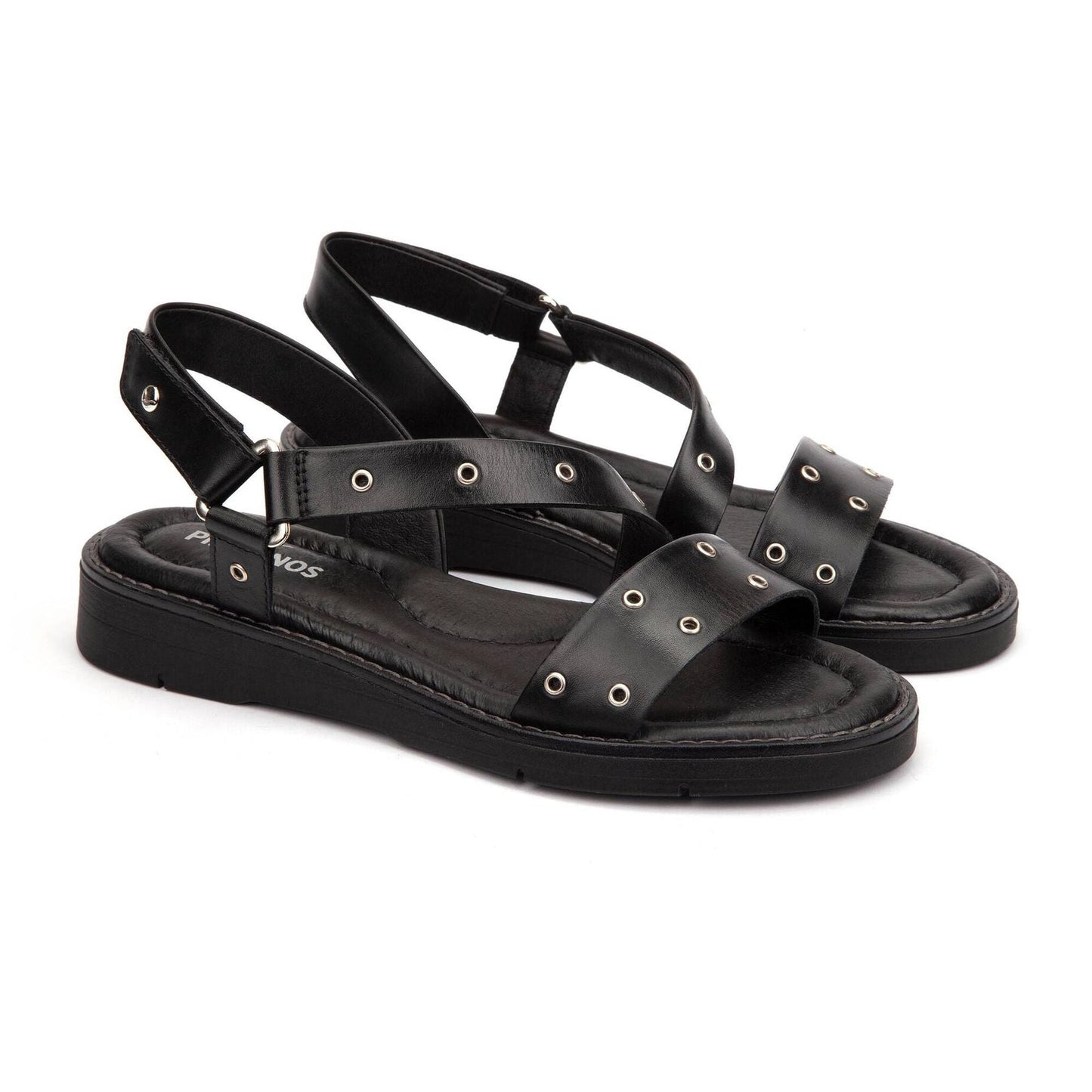 Sandalias de tiras con tachas para mujer
