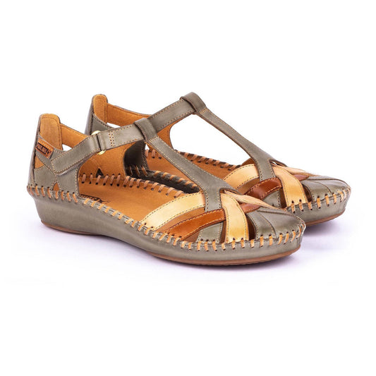 Sandalia con tiras cruzadas para mujer